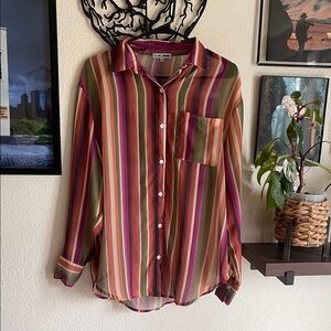 Colorful Striped Men's Shirt